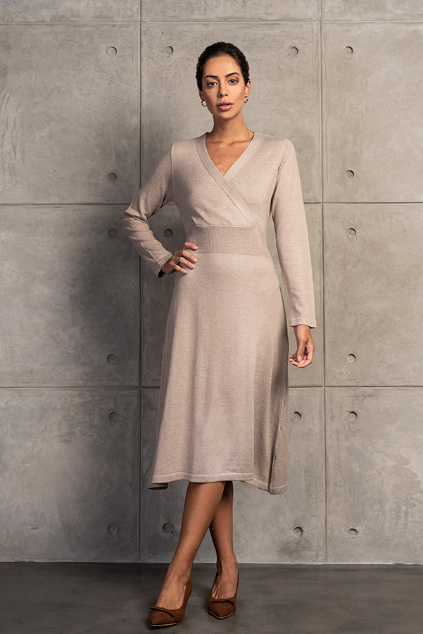 Quilo Dress Stylish 100% Cashmere Dress.
