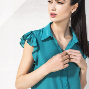 Summer blouse made from silk crepe de chine.